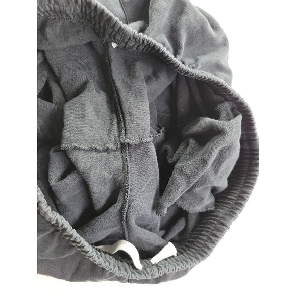 Nike Men XXL Black Sweat Short Elastic Waist Swoosh Pockets Lounge 10" - Picture 9 of 11